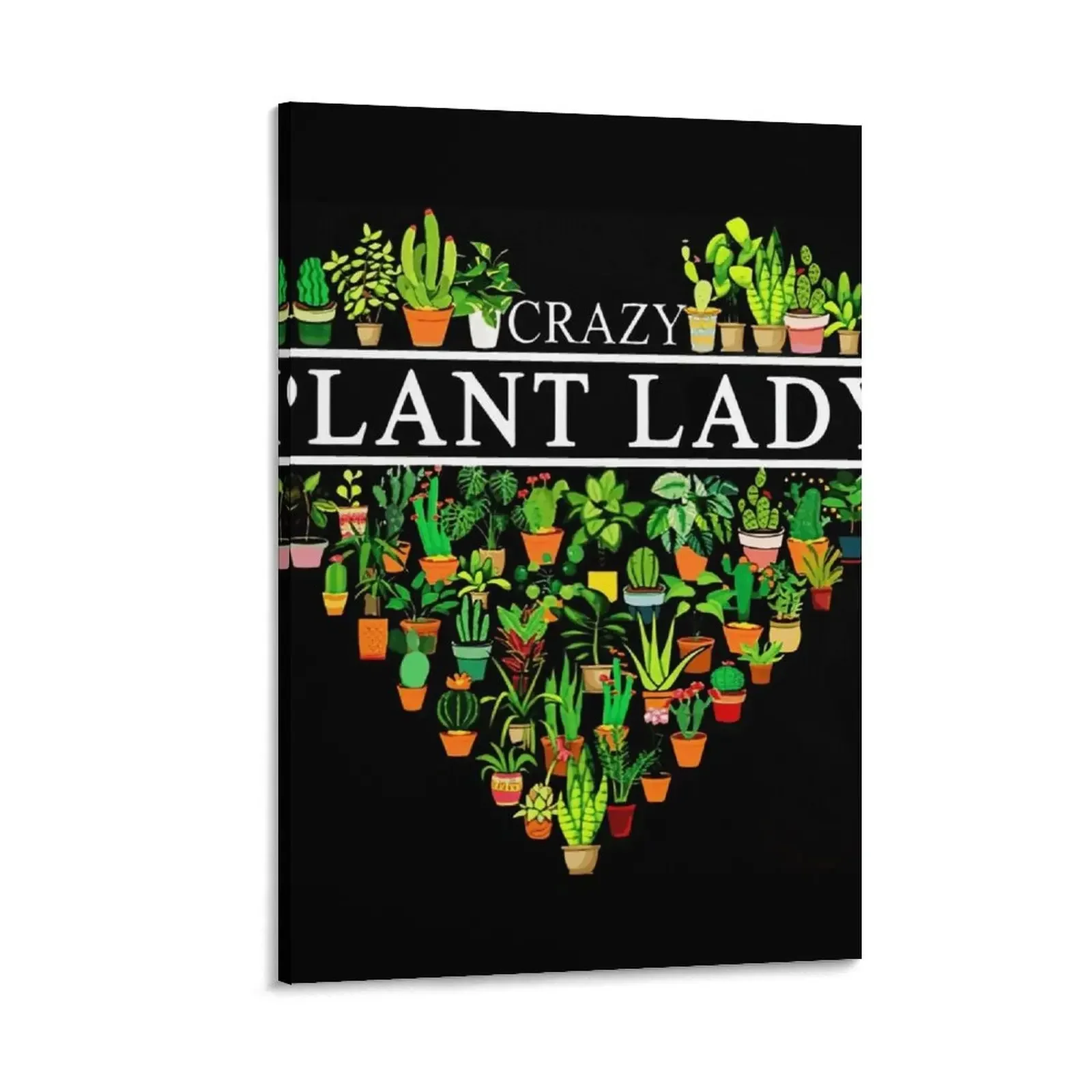 

Heart Crazy Plant Lady Canvas Painting photos for living room anime room decor decoration for the room