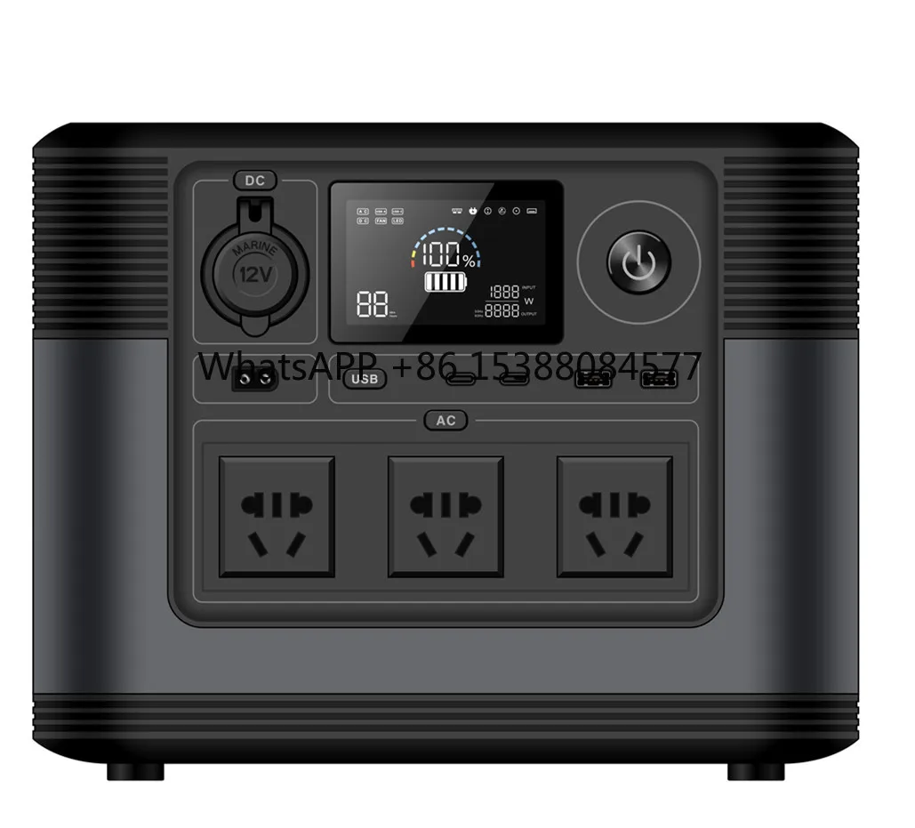 

1200w Portable Solar Power Back up Power Station Household Solar Energy Storage System, Iron Lithium Battery Pack