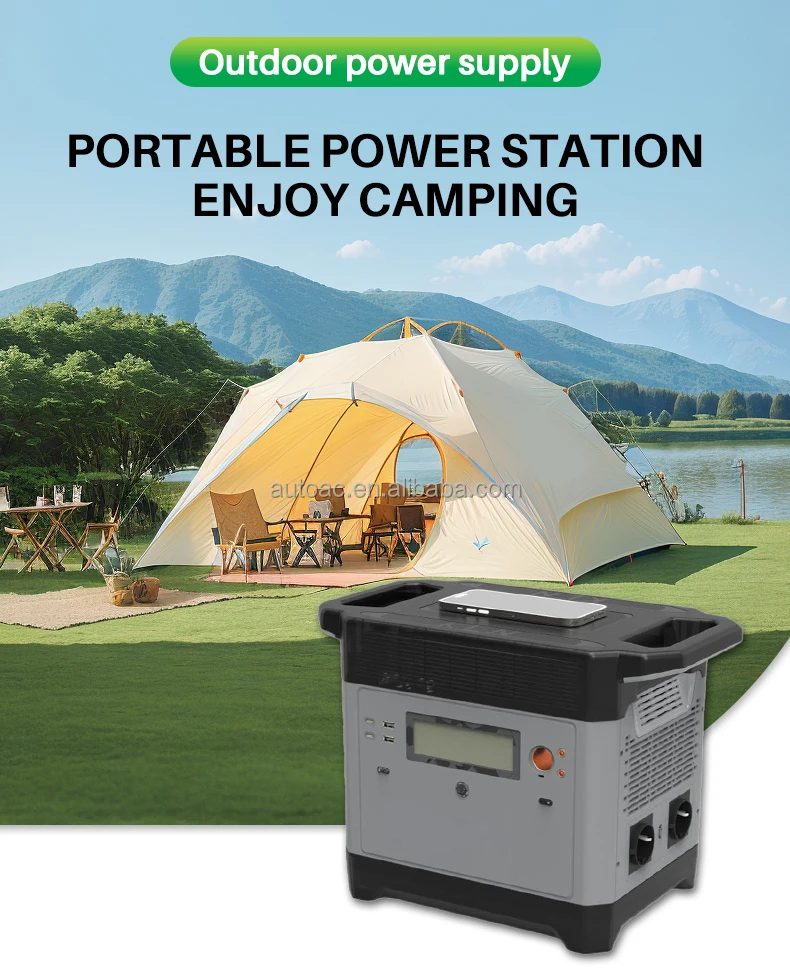 Wiederauf ladbare Solaranlage 1000w Outdoor Home RV Zelt USB tragbare Solargenerator Kraftwerk