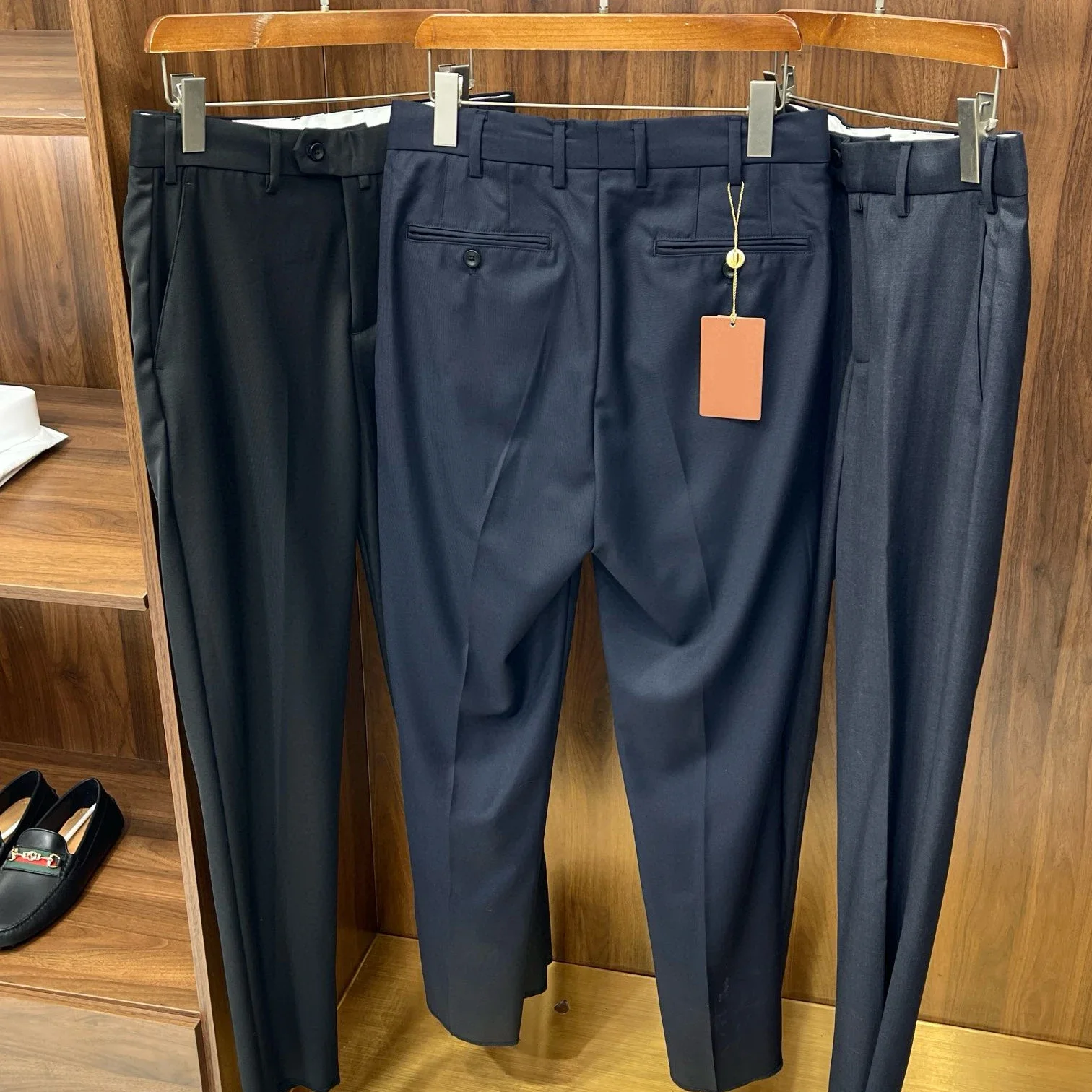 

Итальянские однотонные шерстяные брюки LP, облегающие универсальные деловые повседневные брюки