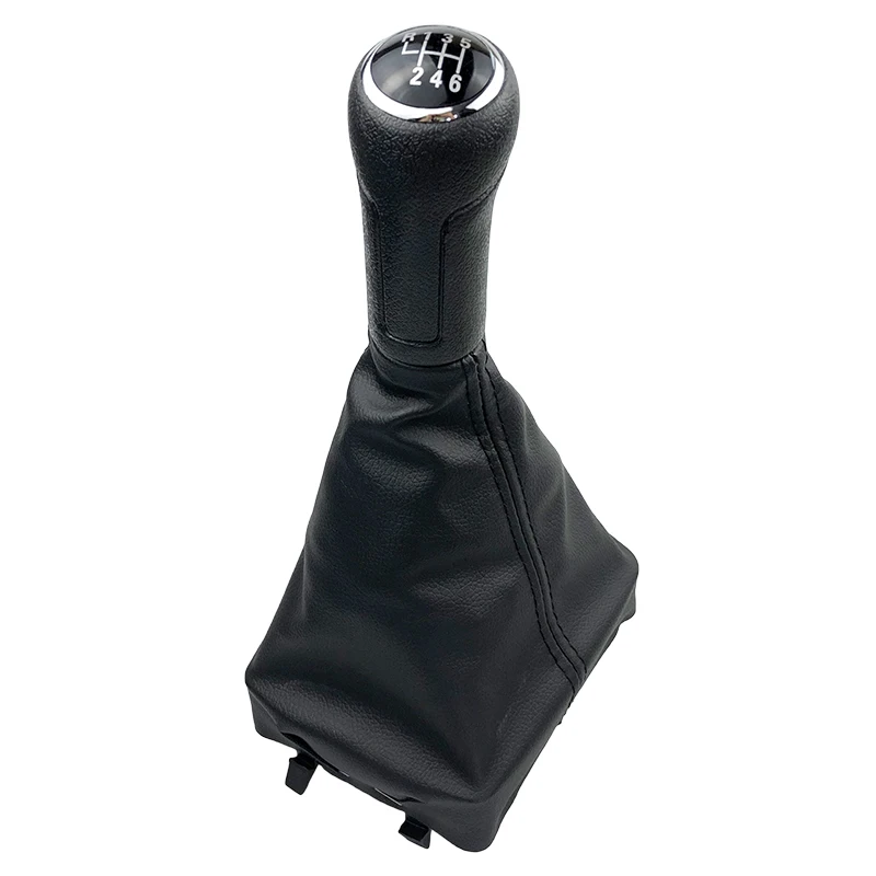 5/6 Speed Car Gear Shift Knob Shifter Level Gaitor Boot Cover Dustproof Case  For Volkswagen Polo 9N 9N2 9N3 2001-2009