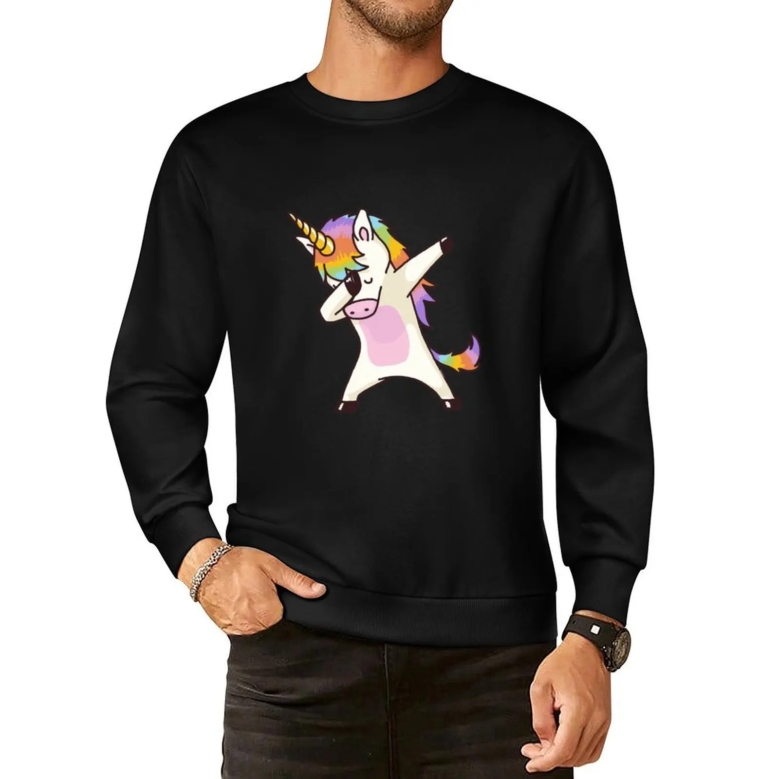 

Dabbing Unicorn Shirt Hip Hop Dab Pose Pullover Hoodie korean style clothes tracksuit hooded sweatshirt for men