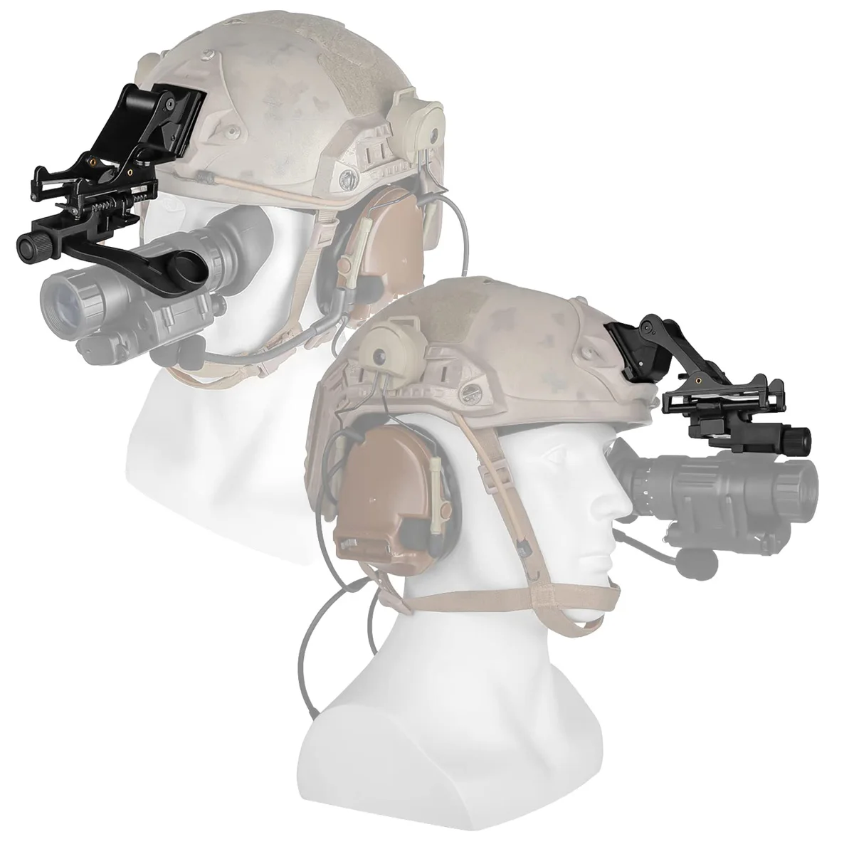 PVS 14 جبل نظارات الرؤية الليلية NVG جبل تتوافق J الذراع الكركدن جبل ل الكركدن NVG PVS-14/PVS-7 الخوذات المعادن تصاعد قوس