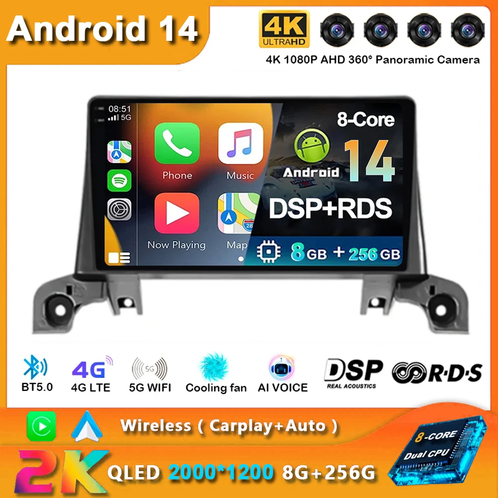 

Android 14 Auto Car Radio Carplay For Peugeot 5008 4008 3008 2017 2018 2019 2020 Multimedia Video Player Navigation GPS Stereo