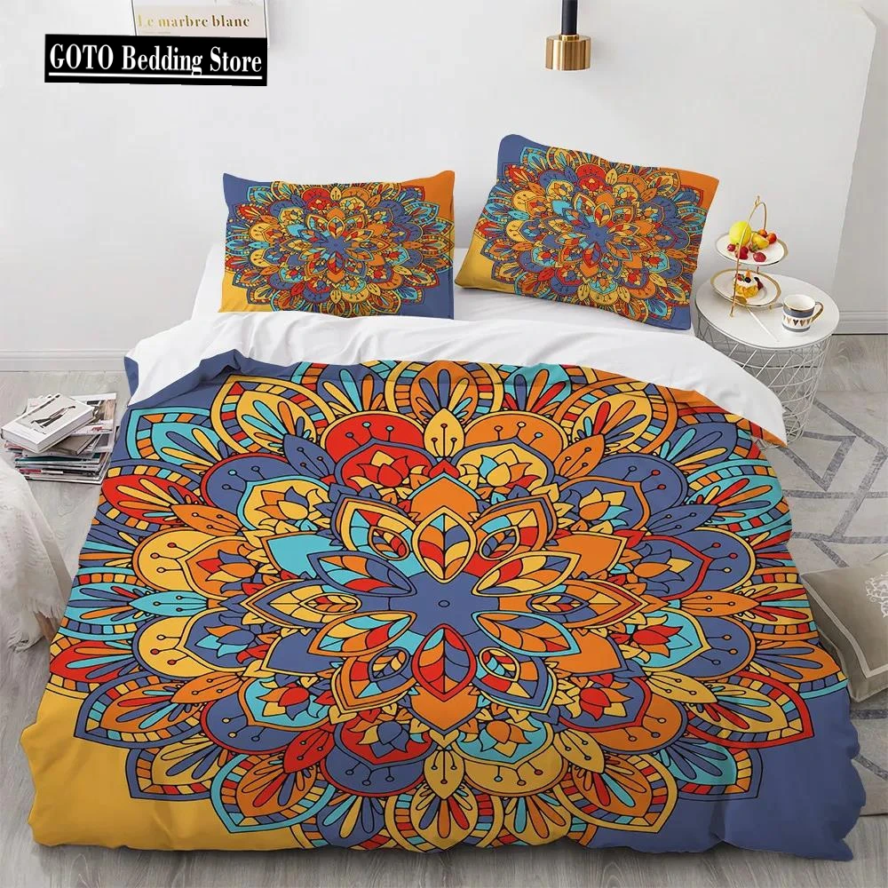 

Boho 220x240 Beddings Mandala Ded Cover Sets Home Bedding Set King Size 100% Bamboo Fiber High-quality Bed Linen For Bed Linen