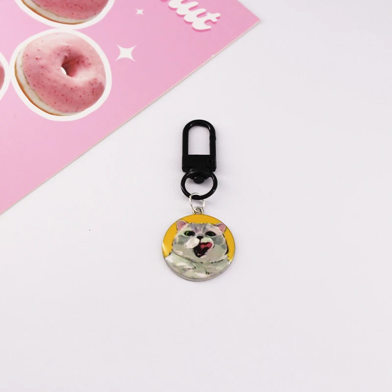 Jolis pendentifs en alliage pour clé de chat, porte-clés de voiture, breloques pour sac à dos, accessoires de décoration, chaton de dessin animé, téléphone