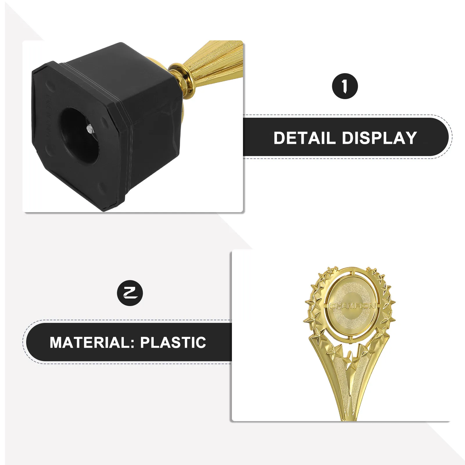 Gold First Place Plastic Trophy Award 13.8 Star Design Champion Trophy Cup Sports Tournament Winner Award Prize