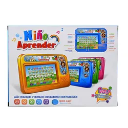 Spanish English Interactive Learning Tablet 2 in 1 Touch Screen Pad Hand-Painted Plate for Kids Alphabet Numbers Education Gift