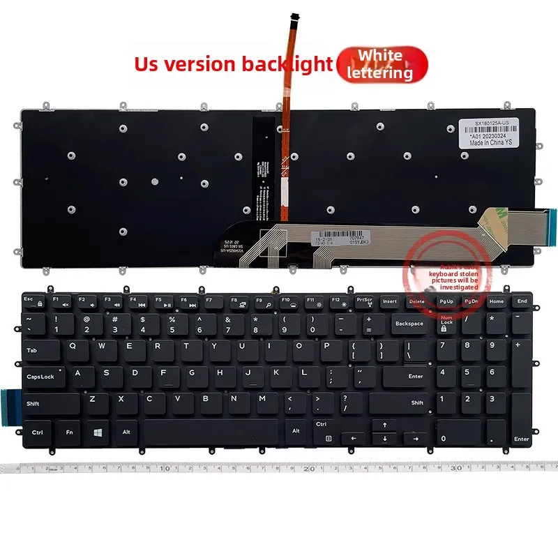 New US Keyboard for DELL Inspiron 3780 3781 3782 3583 3585 3590 3593 P75F Laptop Backlight Keyboard