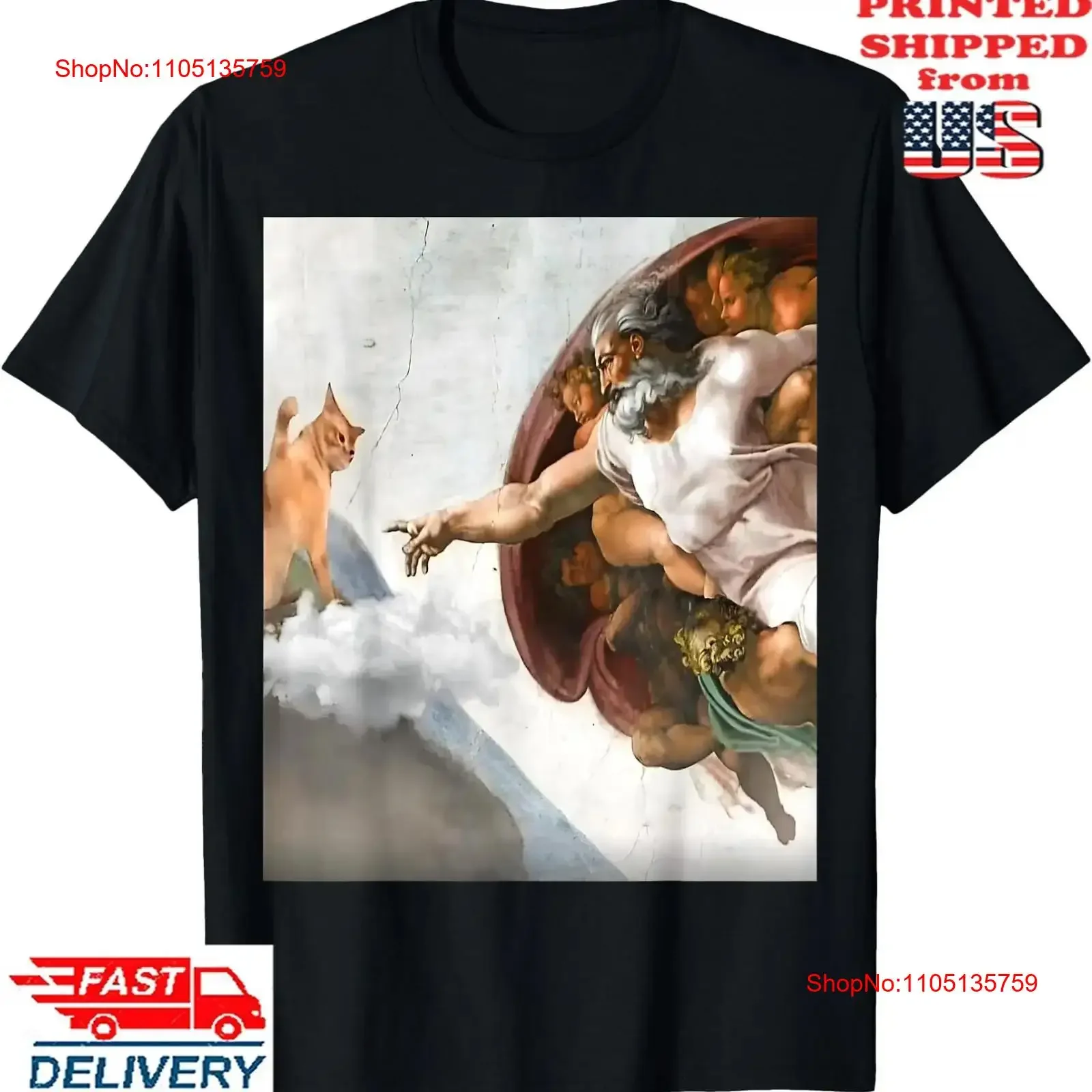 Camiseta divertida creación de gato Meme de Michelangelo, ropa de diseñador lavada vintage, cómoda, ligeramente transpirable