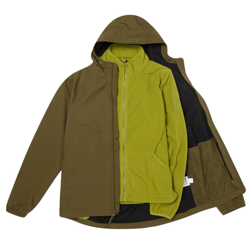 سترة/معطف رجالي من Timberland بغطاء للرأس من الصوف الداخلي للتدريب على الجري A4512302