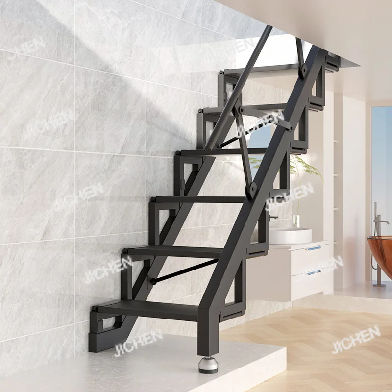 

Многофункциональные складные лестницы JC из массива дерева и резины, невидимые, компактные, современные, для использования внутри помещений, для лофтов