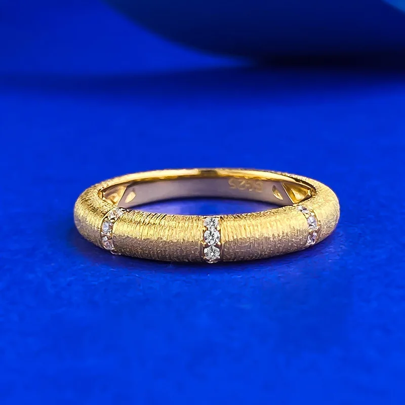 

Широкое и узкое кольцо из матового атласа с винтажным серебром 925 пробы с цирконом, французский итальянский стиль