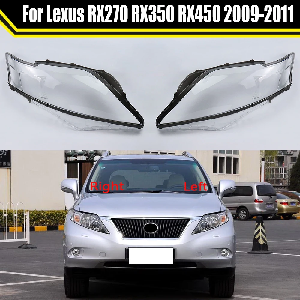 Auto Light Caps For Lexus RX270 RX350 RX450 2009 2010 2011 Low Headlight Cover Lampcover  Shell Lampshade Lamp Clear Lens Case