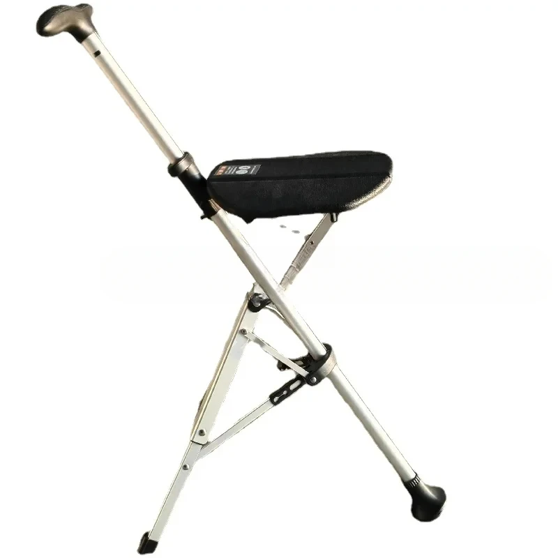 Multi-Function Folding Chair, Non-Slip Stool, Light Crutches For The Elderly, New