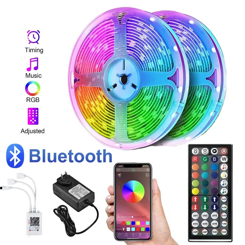 

24V RGB 5050 Flexible LED Light Strip Strip Non-Waterproof Diode DC Infrared Control Light APP Control Luces Led