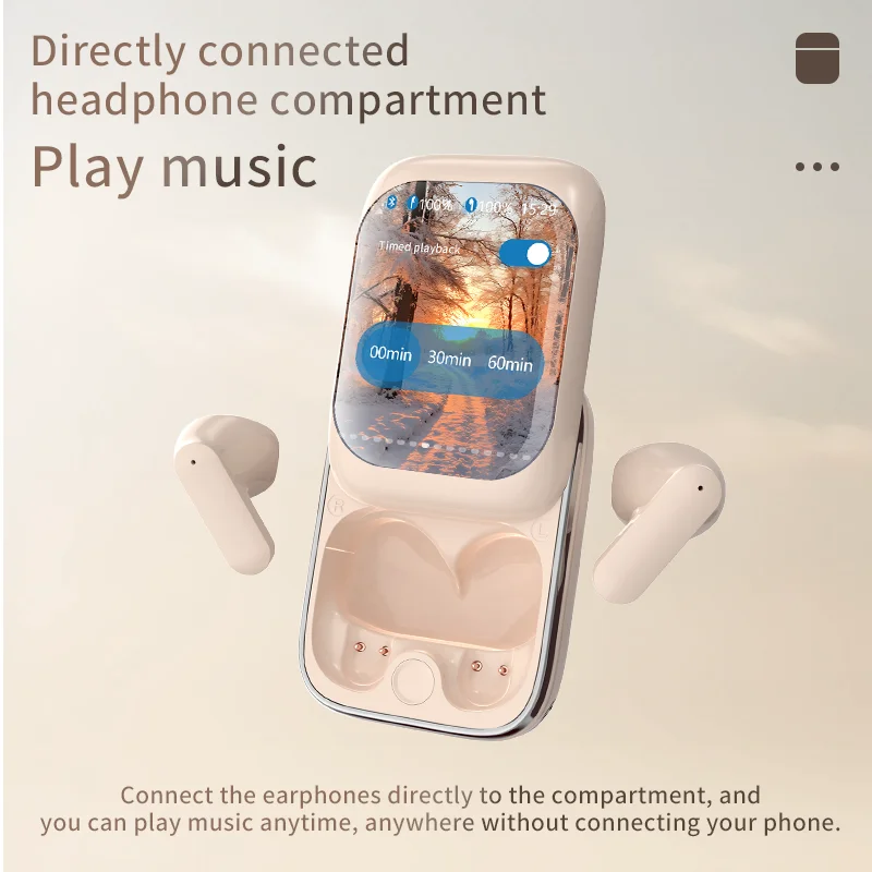 

JIAOLEI LED Display Wireless Headphones ANC Noise Reduction 5.3 Bluetooth Earphones HIFI Stereo Sport Game Music Work Headset