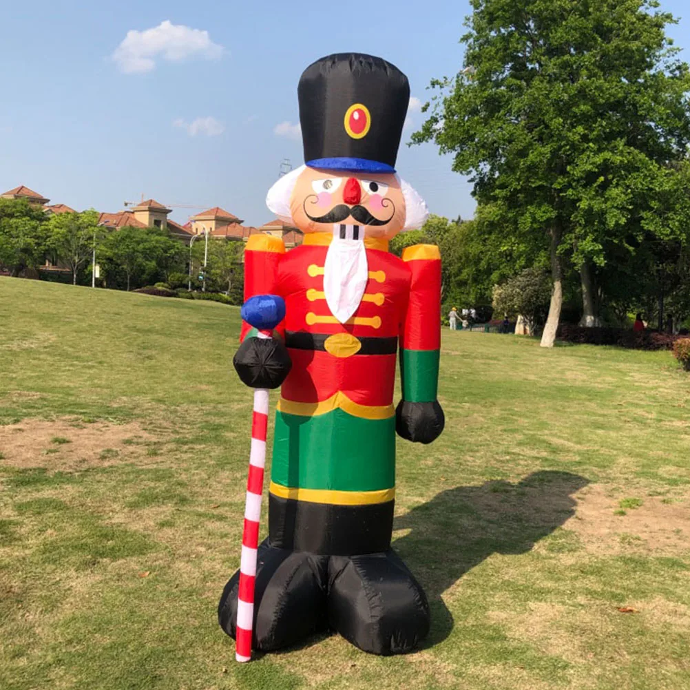 

Надувной Дед Мороз, огромный, светящийся, для наружного декора на Рождество, с яркими светодиодами, встроенным насосом, всепогодный