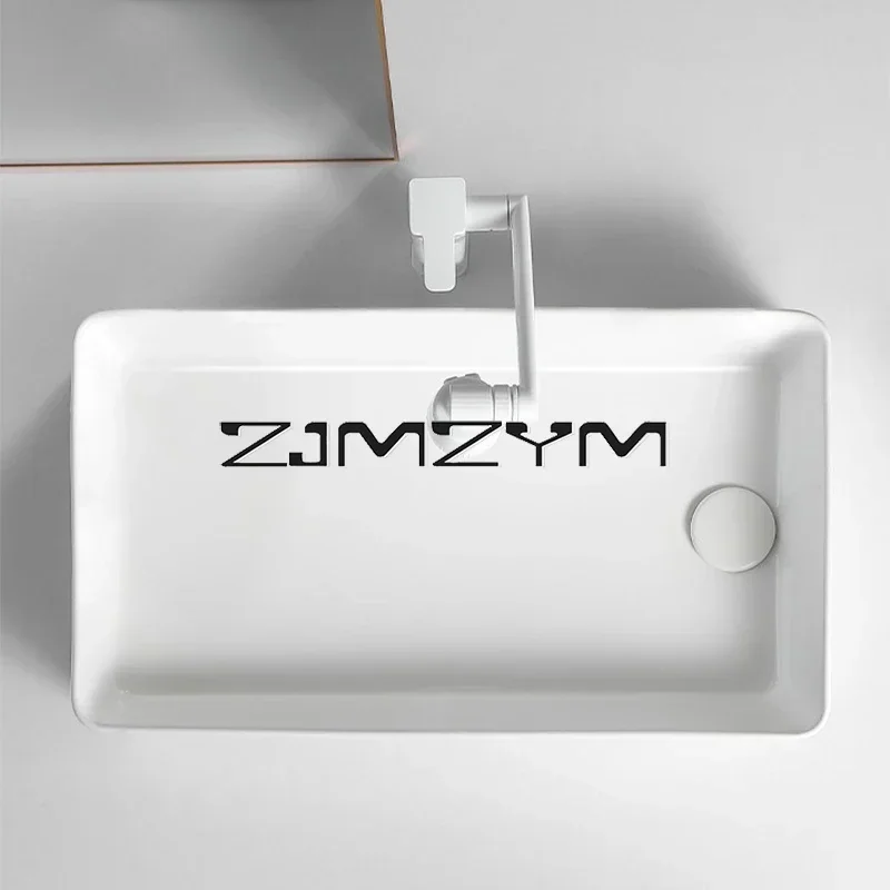 Imagem -03 - Bacia de Mesa Retangular para Máquina de Lavar Lavatório Doméstico Dreno do Lado Esquerdo e Direito Lavatório Aprofundamento de Água Varanda