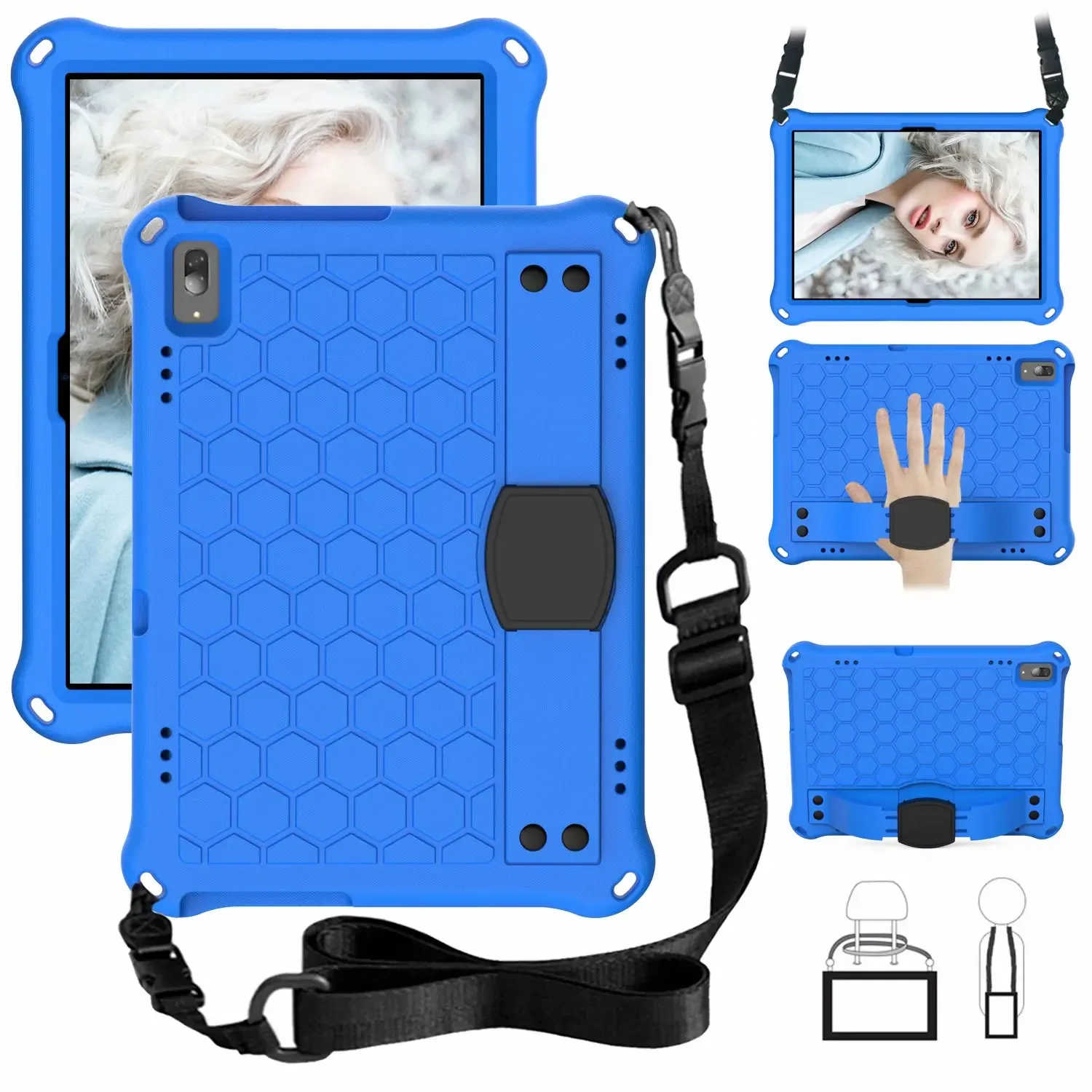 Kids Safe EVA Tablet Case for Lenovo Tab M10 TB-X606F TB-X505F TB-X605F P10 TB-X705F/L E10 TB-X104F Tab4 TB-X304F Cover