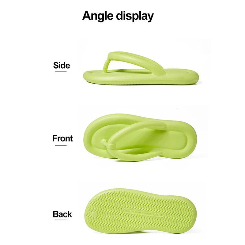 Candy Color Summer Beach Flip Flops Women Soft Sole Cloud Slippers Woman Casual Non Slip Outdoor Slides Flat Sandals Women 2023