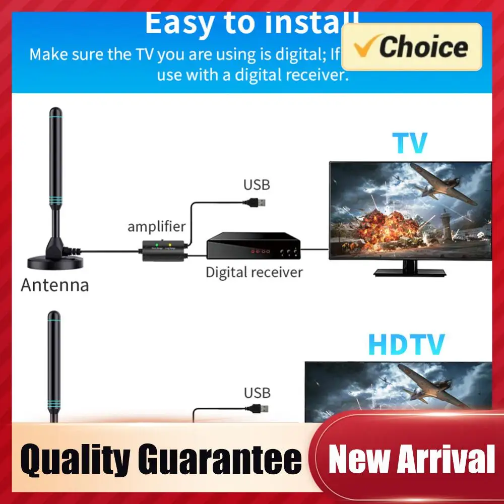 

Портативная HD-антенна для телевизора 4K/1080P с магнитным основанием, дальность приема 480+ миль, для использования внутри и вне помещений, VHF/UHF, цифровая HD-антенна для телевизионного ресивера DVB-T2