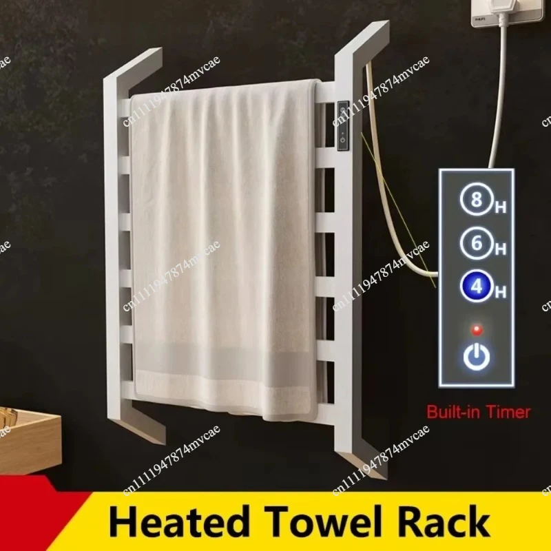 Bathroom Accessories Stainless Steel Electric Towel Dryer Smart Towel Heating Rack with Timer Wall Mount
