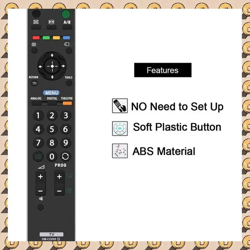 

A003 RM-ED009 Replacement Remote Control For Sony LCD Digital TV KDL-40D2810 KDL-40S3010 KDL-40S3000