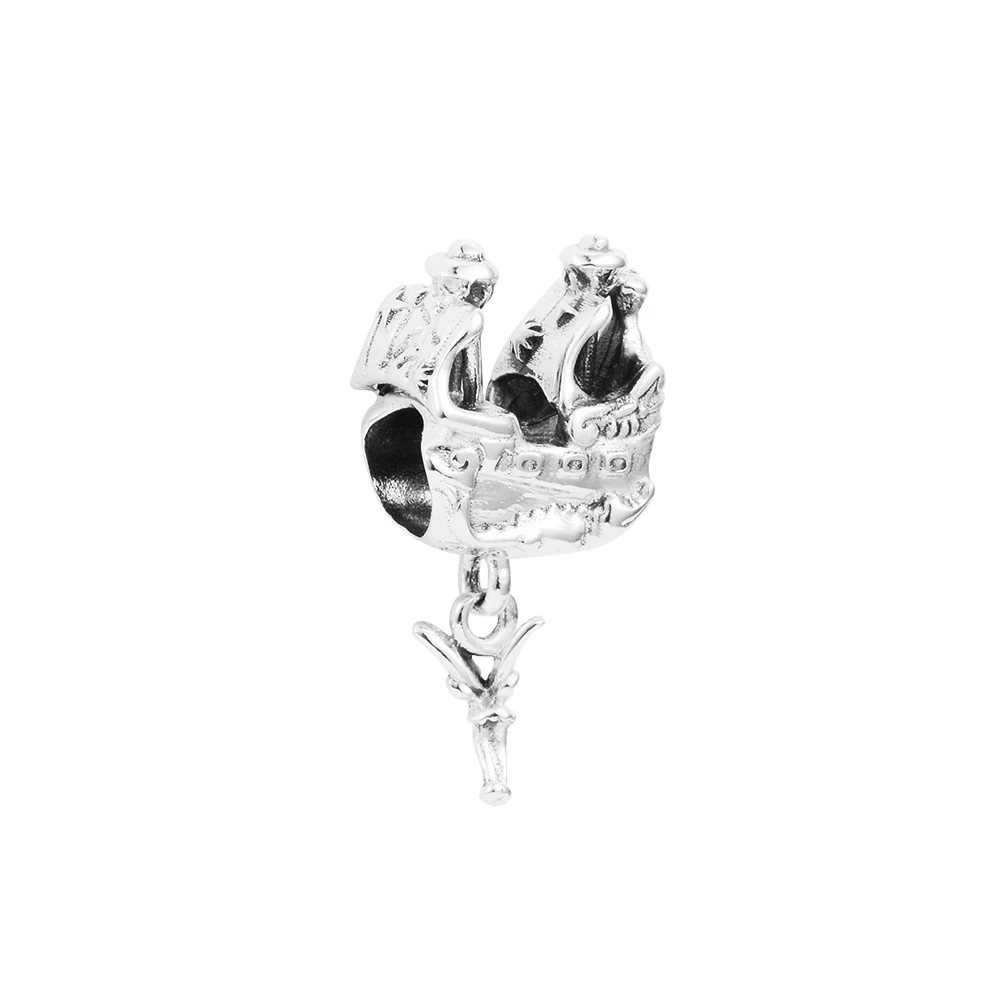 

Charms 925 Original Spirit Captain Pirate Ship New In Phone Charm Keychain Women 925 sterling silver Bracelet Make Up Beads