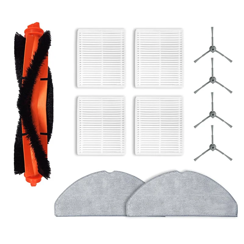 WCS-Robot Vacuum Replacement Parts Fit For Lubluelu L20 Robot Vacuum And Mop Combo, Brush Roll& Mop Pad& Filter Kit