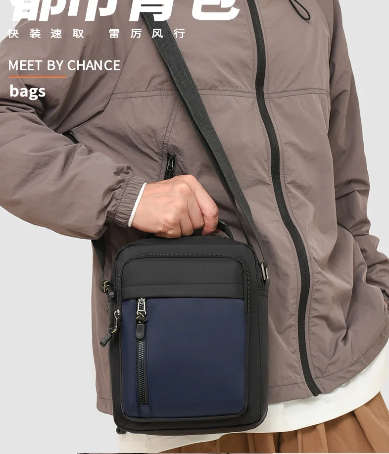 

Мужская повседневная сумка через плечо из прочной ткани Оксфорд, подходит для ежедневных прогулок, занятий спортом, покупок, путешествий, отдыха и бизнеса