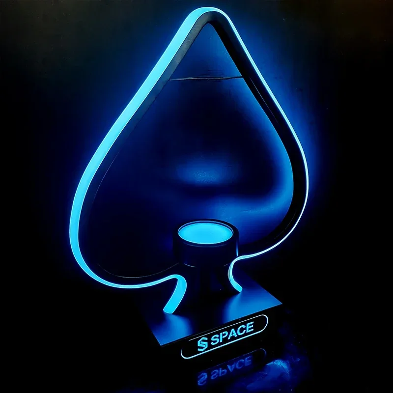 Bar Custom Vip Board Wine Bottle Base Led Rgb ace of spades Rechargeable bottle glorifier Acrylic Wine Bottle Presenterfactory o