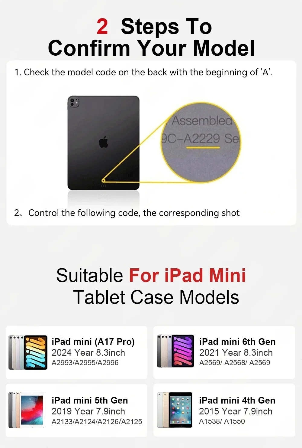 Hülle für iPad A16 A19 12. 11. 6. 5. Generation 9,7 Zoll Air 1 2, iPad Pro 9,7 2016, Air 5 4 11 10. 10,9 Zoll, Mini 1 2 3 4 5 6 7 – Detail 2