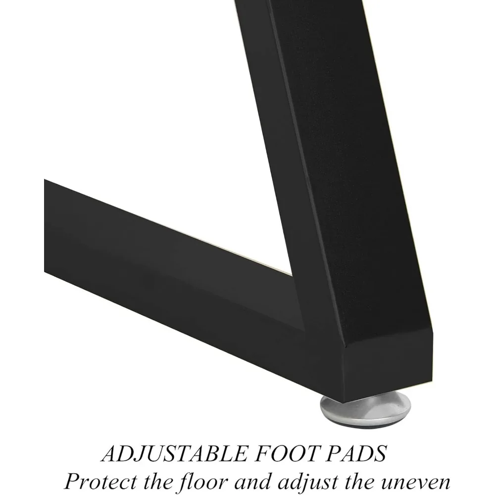 Pernas de mesa de metal resistentes para mesas de jantar e cozinha, 28 x 24, conjunto de 2, pernas de móveis de uso múltiplo