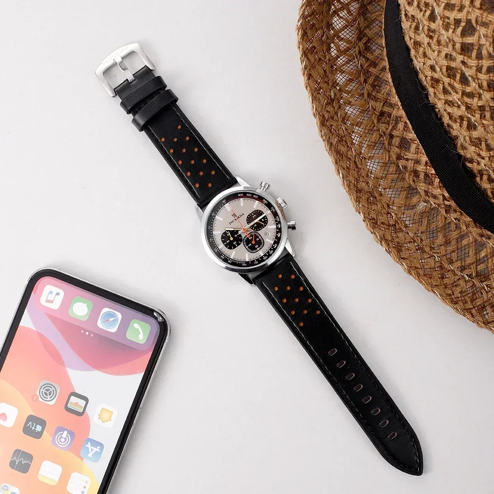 أزياء INCASEDA توقيت رمز الأعمال ووتش متعددة الوظائف التلقائي تاريخ ليلة ضوء الرجال كوارتز ساعة مقاومة للماء