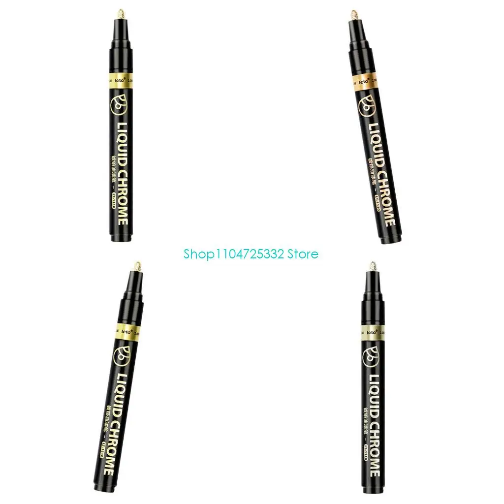 P5EA Waterproof Metallic Paint Pen 2MM Line Wide For Painting Glass Ceramics Metal