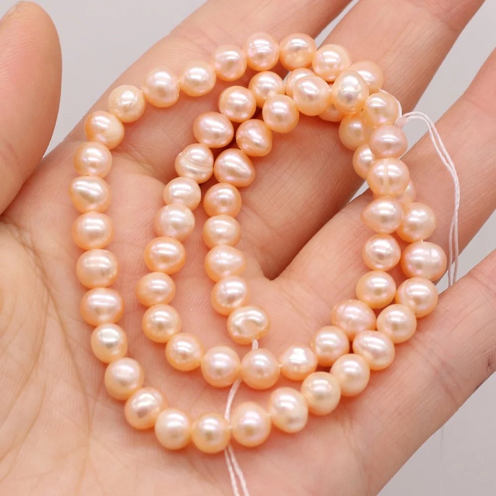 High Quality 100% Natural Freshwater Pearl Bead Round Pearl Beaded for Jewelry Making DIY Bracelet Necklace Accessories