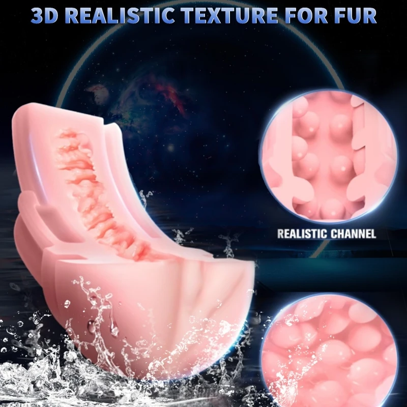 3D Textured Sucking Masturbation Cup Pocket Pussy Suction Cup Penetration Anal Real Oral Vaginal Anal Masturbation Sex Machine