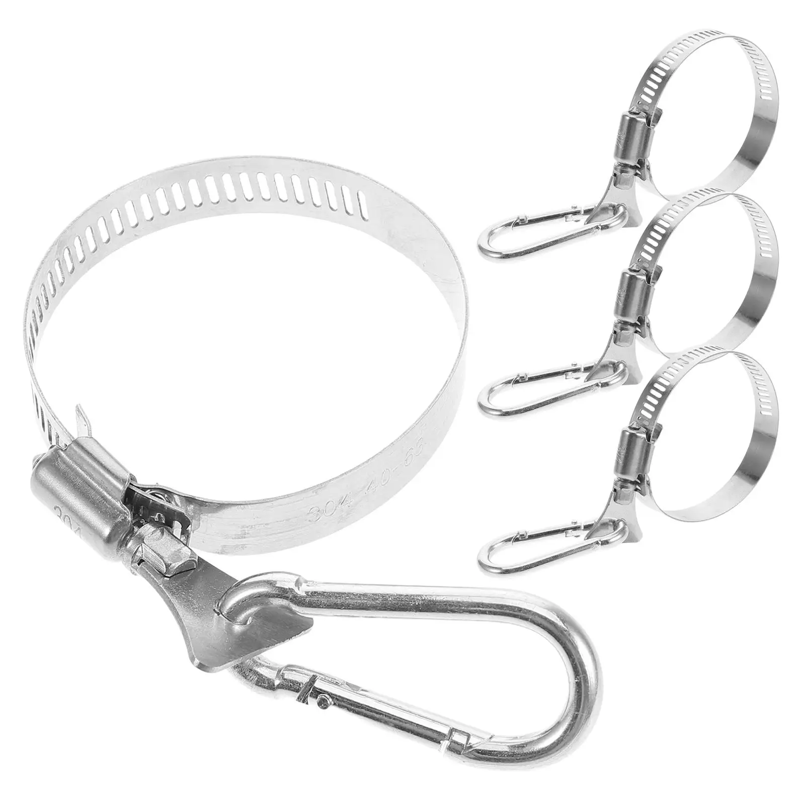 

4 Pcs Flag Installation Buckle Flagpole Camping Hold Clip Poles Boat Clips Retainer Ring Rv Kit for Fixture