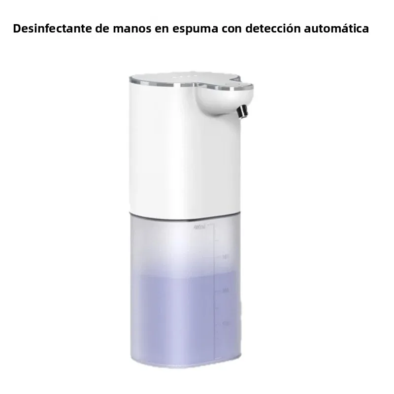 Dispensador de jabón de espuma con sensor infrarrojo inteligente, sin contacto, recargable por USB, montaje en pared, para gel de lavado de manos, jabón para platos, baño y cocina