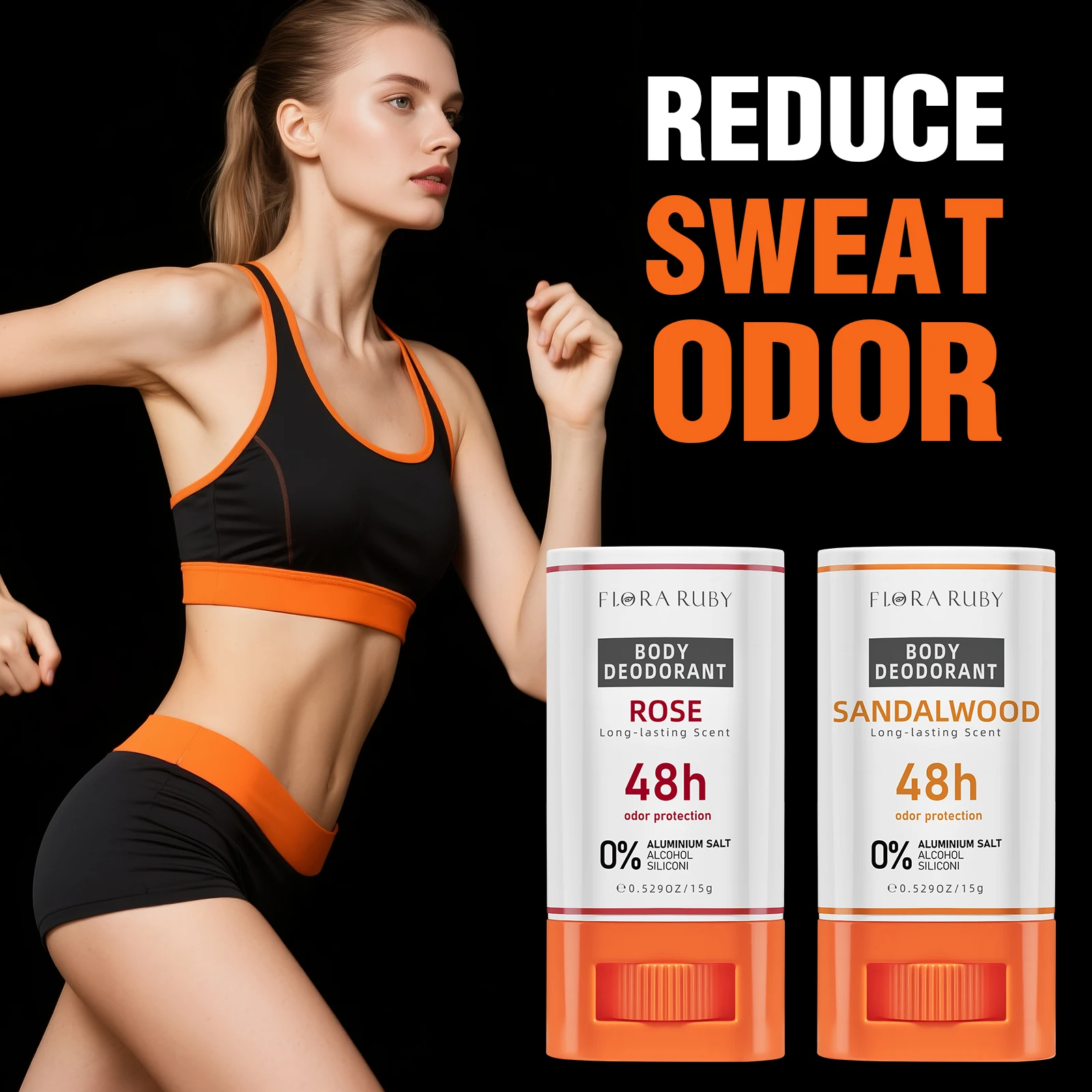 Antiperspirant Deodorant For Men Women 48-Hour Odor Control, Fresh Blast Scent Sport Body Odor Removal Travel Size Bulk 15g
