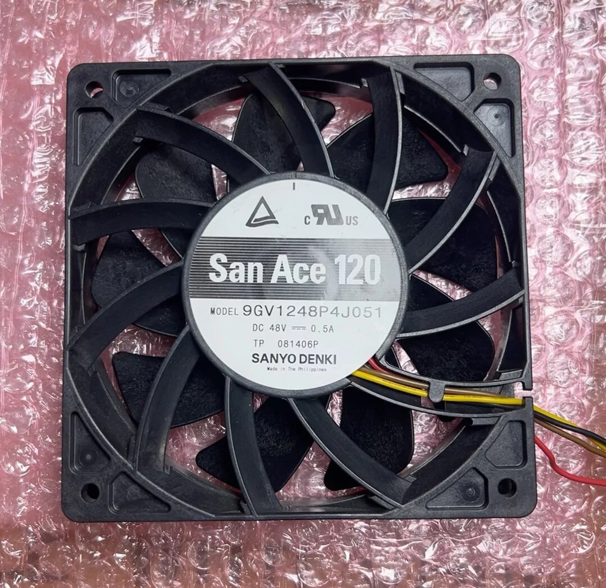 

Оригинальный охлаждающий вентилятор с двойным шариком 9GV1248P4J051 48 В 0,50 А 1225