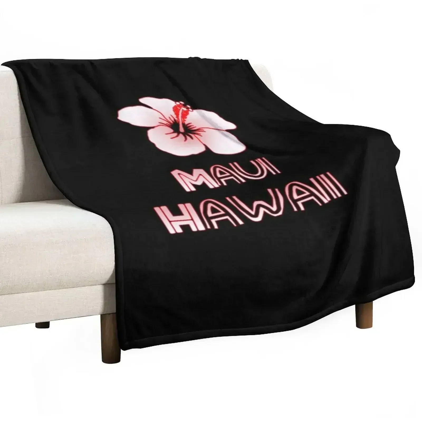 

Maui Hawaii Hibiscus Flower Sweatshirt Throw Blanket Anti Shedding Soft Fuzzy Blanket for Home