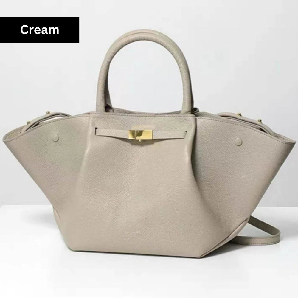 Luxury Midi NEW YORK Tote Bag Leather Handbag for Women Fashion Shoulder Bag, Designer Purse, Trendy Crossbody Bag for Ladies