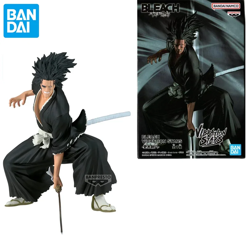 Figura de acción de anime Bandai Vibration Stars Bleach Sennen Kessen-Hen Zaraki Kenpachi de 13 cm, modelo de juguete, adorno, regalos de cumpleaños