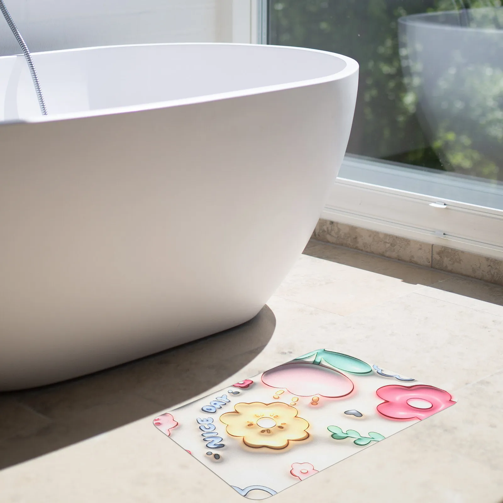 

Впитывающий коврик для ванной комнаты с нескользящим основанием, быстросохнущий, мягкий, удобный, для дома, для душа, прихожей, современный, водоотталкивающий