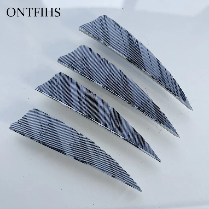50Pcs Neue 3 Zoll Feder Pfeile Befiederung Schild Cut Natürliche Türkei Plumes Tinte Malerei für Bogenschießen DIY Zubehör