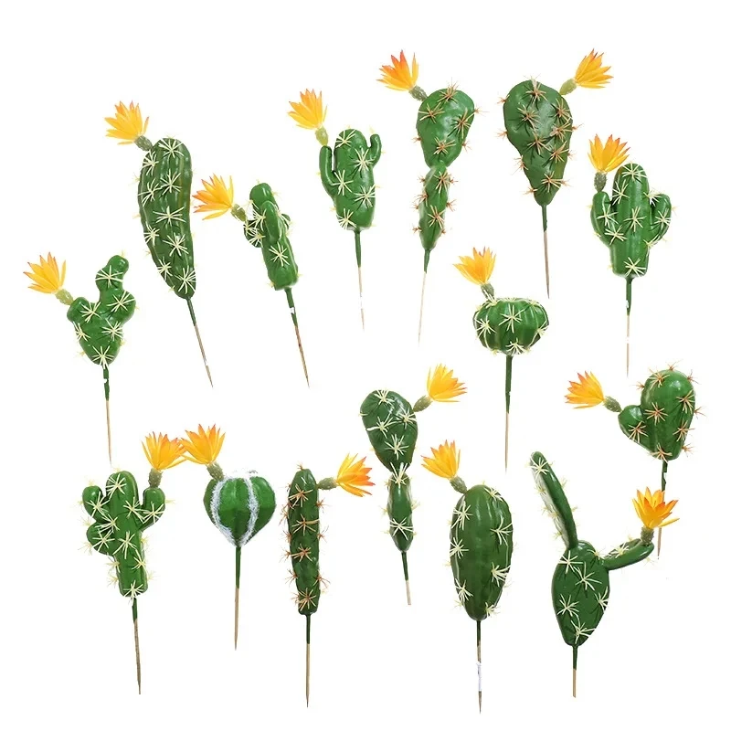 Artificial Mini Cactus Fake Succulents Green Plants Garden Hotel Furniture Desktop Decorative Accessories