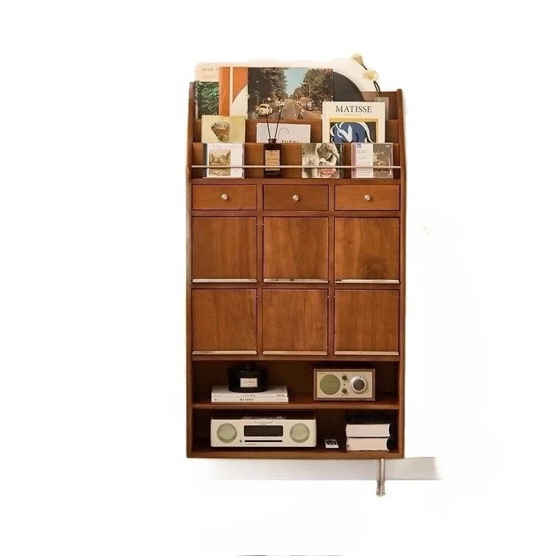 

Solid wood magazine medieval living room display storage medieval newspaper bedroom locker