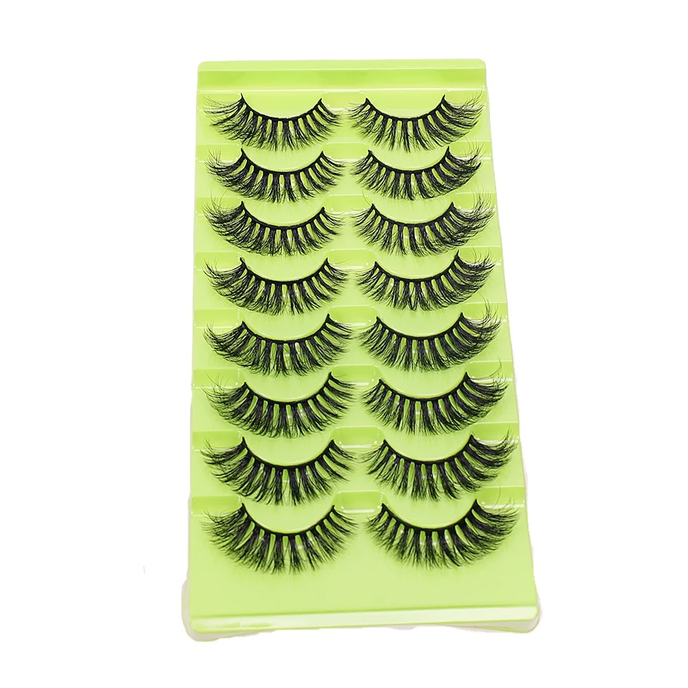 誇張された超厚手のつけまつげ,まつげエクステ,耐久性,光沢のある目,非常に細かい,6D, 8ペア